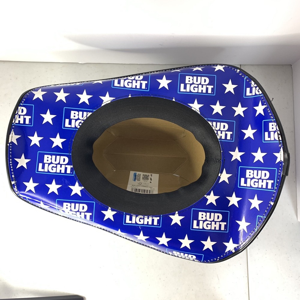 Bud Light‎ Beer Box Cowboy Hat – Adult Size Cardboard Novelty Hat NWT - Picture 5 of 7